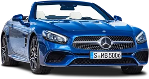 Blue Mercedes Benz S L Class Convertible PNG image