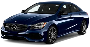 Blue Mercedes Benz Sedan PNG image