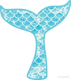 Blue Mermaid Tail Illustration PNG image