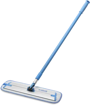 Blue Microfiber Flat Mop PNG image