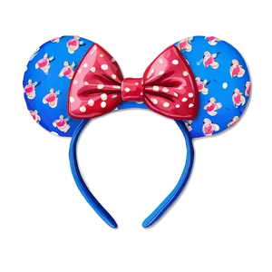 Blue Minnie Mouse Ears PNG Itb