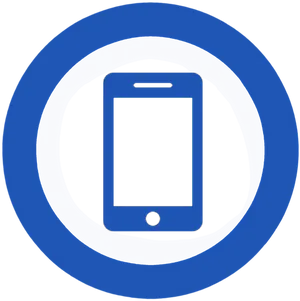 Blue Mobile Phone Icon PNG image