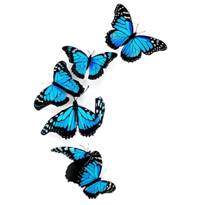 Blue Monarch Butterfly Design Png 05212024 PNG image