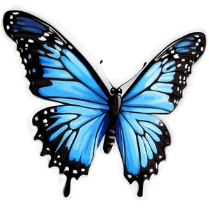 Blue Monarch Butterfly Design Png 93 PNG image