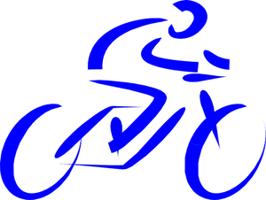 Blue Motorcycle Racing Silhouette PNG image