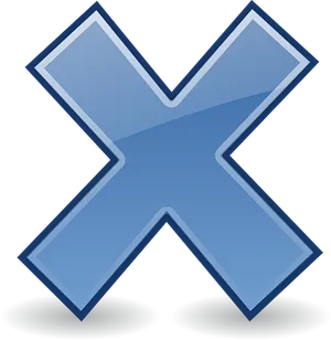 Blue Multiplication Symbol Icon PNG image