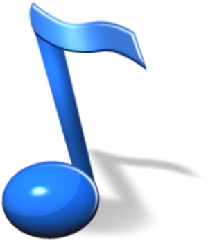 Blue Music Note Graphic PNG image