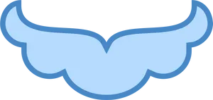 Blue Mustache Icon
