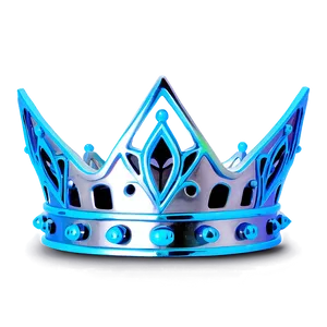 Blue Neon Crown PNG 06272024