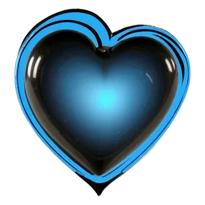 Blue Neon Heart PNG Dbu