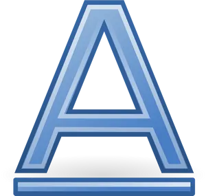 Blue Neon Letter A PNG image