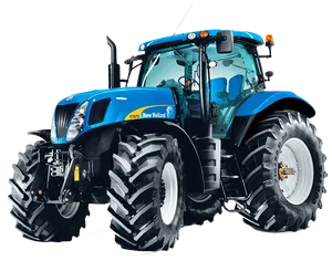 Blue New Holland T7070 Tractor PNG image