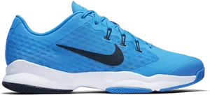 Blue Nike Basketball Shoe Side View PNG image