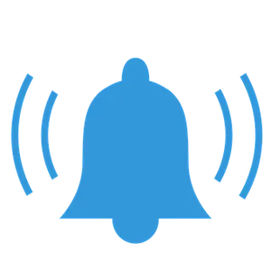 Blue Notification Bell Icon