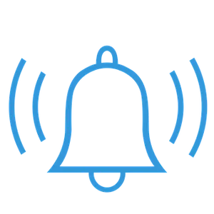 Blue Notification Bell Icon