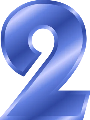 Blue Number2 Graphic PNG image