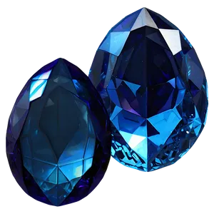 Blue Obsidian Gem Clipart PNG Sea54 PNG