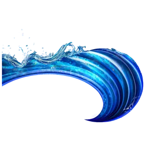 Blue Ocean Wave Curl PNG 06262024 PNG
