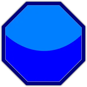 Blue Octagon Blank Sign PNG image