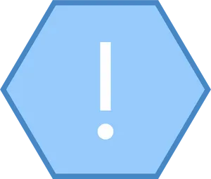 Blue Octagon Exclamation Mark Sign PNG image