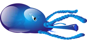 Blue Octopus Vector Art