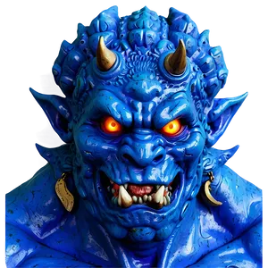 Blue Oni Fantasy Art PNG 06122024