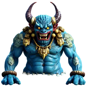 Blue Oni Fantasy Art PNG Yhy48 PNG