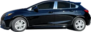 Blue Opel Hatchback Side View PNG image