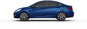 Blue Opel Sedan Side View PNG image