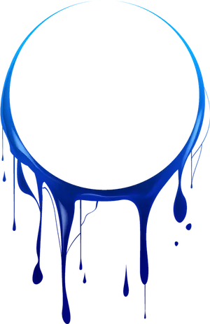 Blue Paint Dripping Table PNG