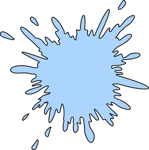 Blue Paint Splash Vector Illustration PNG image