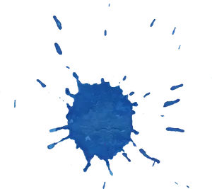 Blue Paint Splashon Black Background PNG image
