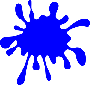 Blue Paint Splatter Graphic PNG image