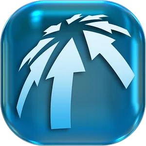 Blue Palm Tree Icon PNG image