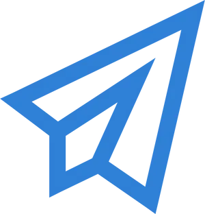 Blue Paper Plane Icon PNG image