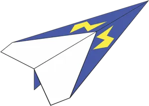 Blue Paper Plane Illustration PNG image