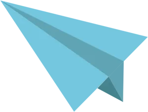 Blue Paper Plane Illustration PNG image