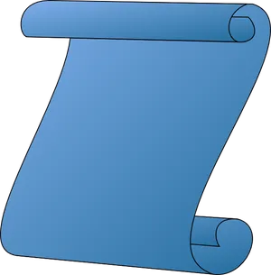 Blue Paper Scroll Graphic PNG image