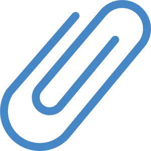 Blue Paperclip Icon PNG