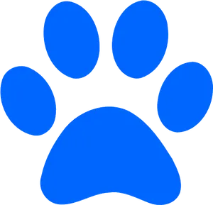 Blue Paw Print Graphic PNG image