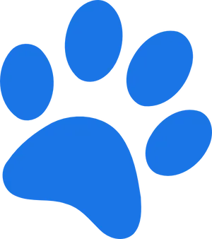Blue Paw Print Graphic PNG image