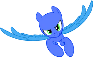 Blue Pegasus M L P Vector PNG image