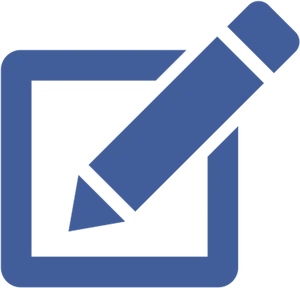 Blue Pencil Icon Editing PNG image