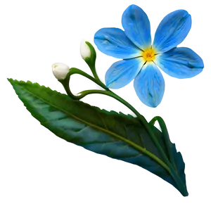 Blue Petal Flower PNG Gig