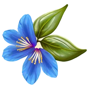Blue Petal Flower PNG Khr
