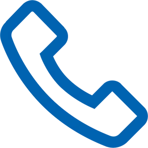 Blue Phone Icon Graphic PNG