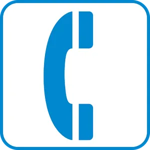 Blue Phone Icon PNG image