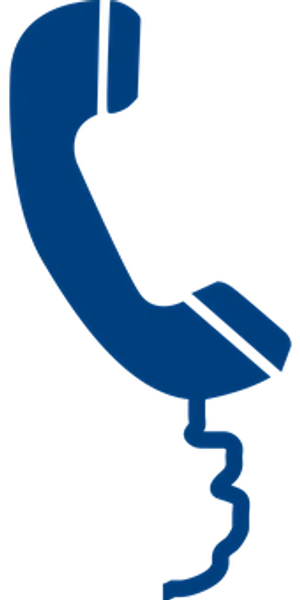 Blue Phone Receiver Icon PNG image