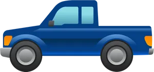 Blue Pickup Truck Emoji PNG image
