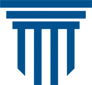 Blue Pillar Logo Vector PNG